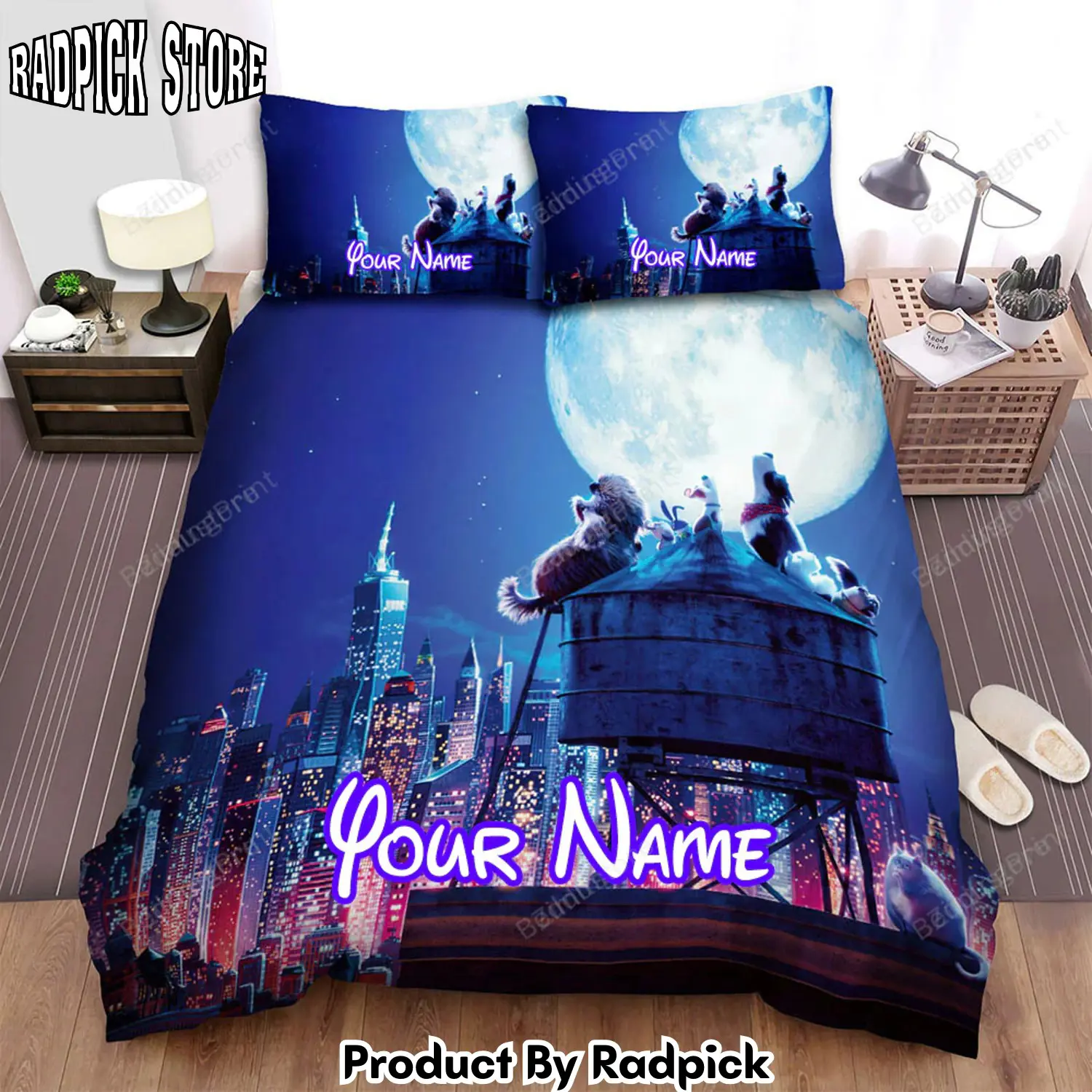 Radpick the secret life of pets 2 28201929 movie poster 2 bed sheets duvet cover personalized name bedding sets rp327945